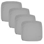 FLYMEI Lot de 4 Housses de Coussin de Rechange imperméables pour Chaise en rotin et extérieur, 53,3 x 48,3 x 7,6 cm, Gris