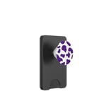 Cow Purple Print Spotted Cute Animal Pattern PopSockets PopWallet for MagSafe