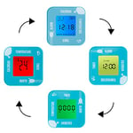 Tinc Kids Digital Alarm, Temperature, Date & Timer Rotate Flip Clock, Blue, Small