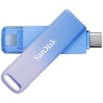 SanDisk Creator Phone Drive 128 Go Clé USB pour iPhone/iPad, PC, Mac (2-en-1 iPhone stockage, Lightning & USB Type-C Connecteur, Sauvegarde automatique, Inclut 3 mois d’Adobe Lightroom, métal robuste)