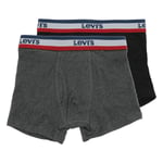 Boxers Levi's en coton noir lot de 2