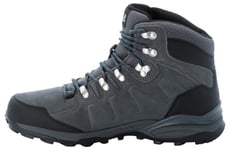 Jack Wolfskin Men's Refugio Texapore MID M Walking Shoe, Grey/Black, 8.5 UK