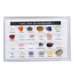 24 sorters Crystal Ädelstenar Chakra Stone Healing Crystal Stone Kit med låda för samlare