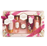 Set Cadeau Femme Gel Douche Crème Corps Exfoliant Parfumée Bougie