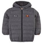 New Ellesse Boys Jacket Padded Puffer Hooded Dark Grey Logo 5 to 6 Years