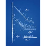 Artery8 Goupil Ice Hockey Stick Game Slapshot 1982 Patent Plan Large Wall Art Poster Print Thick Paper 18X24 Inch