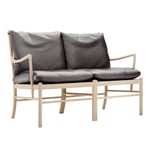 Carl Hansen - OW149-2 - Colonial Sofa, Vitoljad Ek, Lädergrupp B Thor - 306 - Soffor - Ole Wanscher - Brun