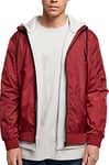 Build Your Brand Windrunner Jacket, Burgundy/Black, 3XL Homme