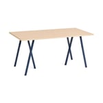 HAY Loop Stand spisebord 77,5x160 cm Deep blue-clear lacq. oak