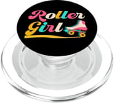 Cool Roller Skating Skate Girl 1970s Retro Roller Girl PopSockets PopGrip for MagSafe