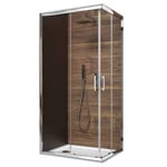 Paroi de douche d'angle - portes coulissantes - verre transparent - Tyxo 90x90