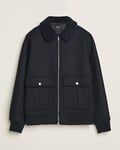 A.P.C. Ben Shearling Bomber Jacket Dark Navy