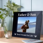 Father And Son Wooden Photo Frame Fathers Day Gift For Dad Daddy From Son