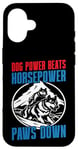 Coque pour iPhone 16 Dog Power bat Horsepower Paws Down Mushing