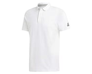 Adidas Men Must Haves Plain Short Sleeve Polo Shirt - White, Large