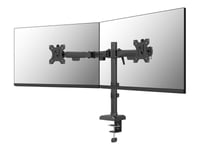 Neomounts Ds60-600Bl2 - Monteringssats (Bildskärmsarm) - Fullständig Rörelse - För 2 Monitorer - Stål - Svart - Skärmstorlek: 10"-32" - Disk-Monteringsbar