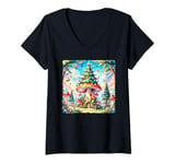 Womens Christmastree in the fairytale forest 9 - Fan Fun V-Neck T-Shirt