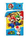 Super Mario Luigi Toad Set Bed Official Duvet And Pillowcase Cotton 140x200