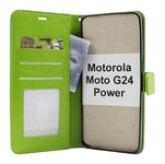 Crazy Horse Wallet Motorola Moto G24 Power (Grön)