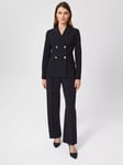 Hobbs Fara Wool Blend Blazer, Navy