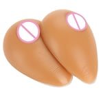 Professional Fake Breast Artificial Boobs Silicone Prosthesi 棕色m 600
