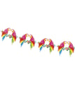 Hawaiian Tropical Parrot Garland Bright Multicolour Hula Party Decoration 3m