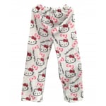 Tecknad HelloKitty flanellpyjamas Plysch och tjock isoleringspyjamas för kvinnor - vit White White XL