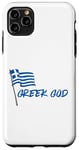 Coque pour iPhone 11 Pro Max Dieu grec pour homme grec, ascendance grecque, design simple