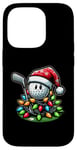 Coque pour iPhone 14 Pro Chapeau de Noël mignon Kawaii Mini Golf Golfeur Noël