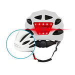 BEEPER - Casque avec LED Avant et arrière pour Vélo, VTT, Trottinette électrique ME134 (Medium, Blanc)