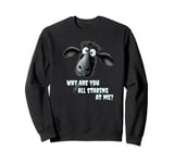 Surprised Sheep with a Funny Question Sweatshirt