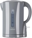 LIVIVO 1L Cordless 900W Kettle Compact for Travel, Guest Room, Office Grey