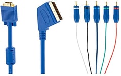 Eagle Vidéo numérique Optique Câble Vidéo RGB/VGA (5X RCA> VGA (m), boîte Blanche) Bleu 10 m (Import Allemagne)