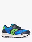 Geox Kids' Pavel Trainers, Navy/Lime