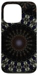 iPhone 13 Pro Dark Fantasy Mandala Pattern Beige And Blue Case