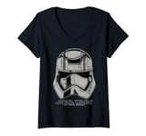 Star Wars The Force Awakens Stormtrooper Helmet T-Shirt avec Col en V