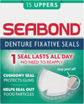 Seabond Denture Fixative Seals, Soft Adhesive Cushion, Last All Day & Protect 15