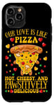 Coque pour iPhone 11 Pro L'amour est comme la pizza : piquante, ringarde et