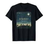 Nice Starry Skies Night with Moon and Cityscape Costume T-Shirt