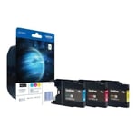 Brother LC1280XL Rainbow-Pack - Pack de 3 - haute capacité - jaune, cyan, magenta - originale - blister - cartouche d'encre - pour Brother MFC-J5910DW, MFC-J6510DW, MFC-J6710DW, MFC-J6910DW