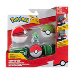 Pokémon PKW3160 Set-2-Inch Bulbasaur Battle Figure with Clip ‘N’ Go Belt Plus Ne