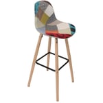 The Home Deco Factory - Tabouret de bar scandinave patchwork