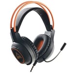 Casque PC Canyon Nightfall Virtual 7.1 Filaire Circum-Auriculaire Microphone Noir Orange