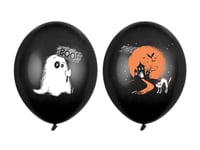 Partydeco Sb14p-122-010, Leksaksballong, Latex, Svart, Orange, Vit, Bild, Halloween, Universal