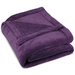 CelinaTex Couverture Moelleuse 150 x 200 cm Violet Couverture canapé Chaude Couverture Salon Douce Microfibre Polaire Oeko-TEX Montreal