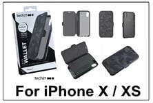 Tech21 iPhone X & XS Evo Wallet Protective Folio Card Storage Flip Case Cover