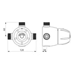 Mitigeur thermostatique centralisé PREMIX CONFORT 3/4'' débit 55 - DELABIE - 731002