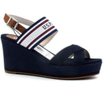 Chaussures U.S Polo Assn.  U.S. POLO ASSN. Sandalo Zeppa Donna Blu ALYSSA010