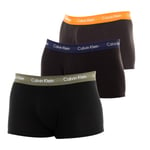 Calvin Klein Mens Pack-3 Boxers breathable fabric and anatomical front U2664G men - Black - Size Medium