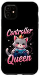 iPhone 11 Controller Queen Cute Gamer Cat Design- Gaming Cat Lovers Case